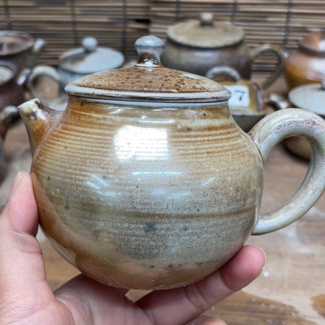 陶纯手工柴烧茶壶茶具瑕瑕