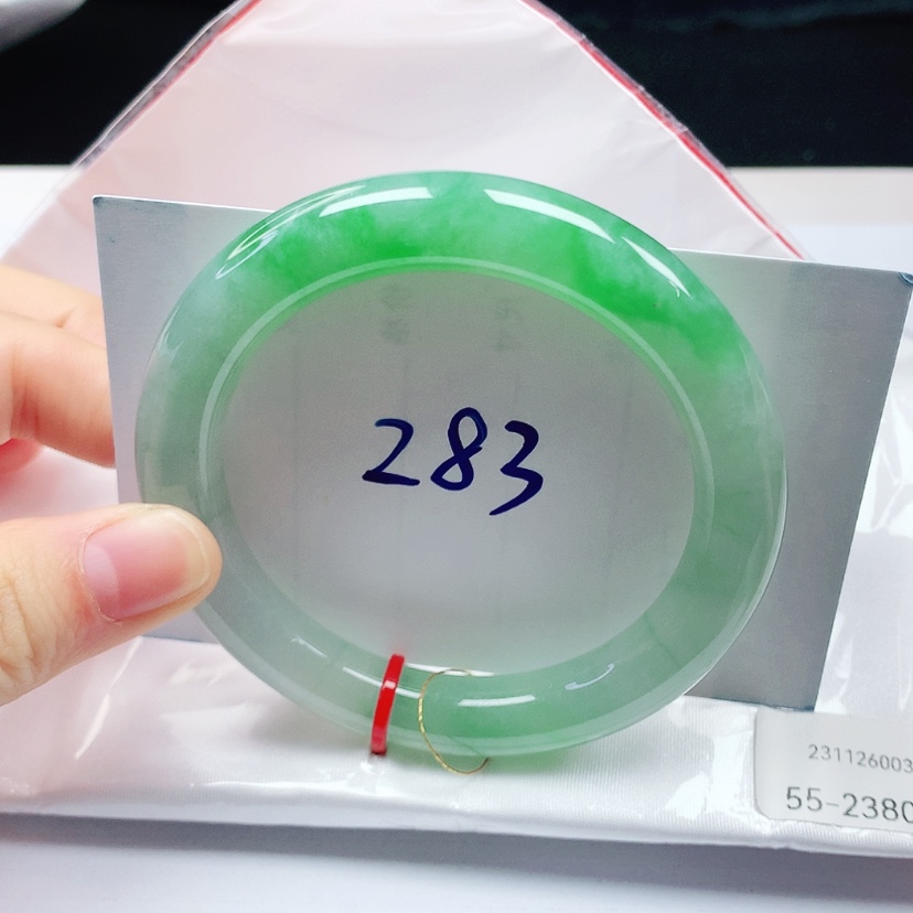 【闪购商品】翡翠未镶嵌手镯（圆镯）天然缅甸a货手镯55