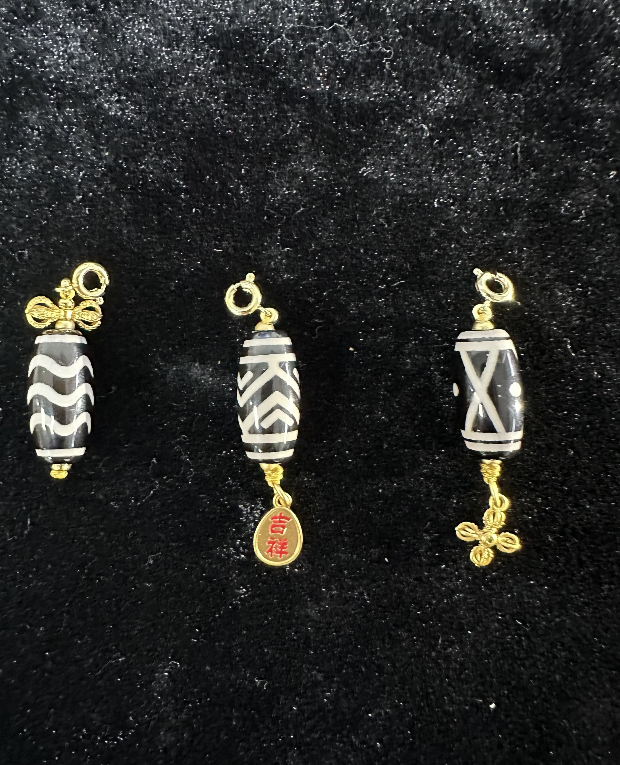 【画子甄选】多样性古珠天珠DIY侧挂车挂吊坠简约设计款（链接可选）