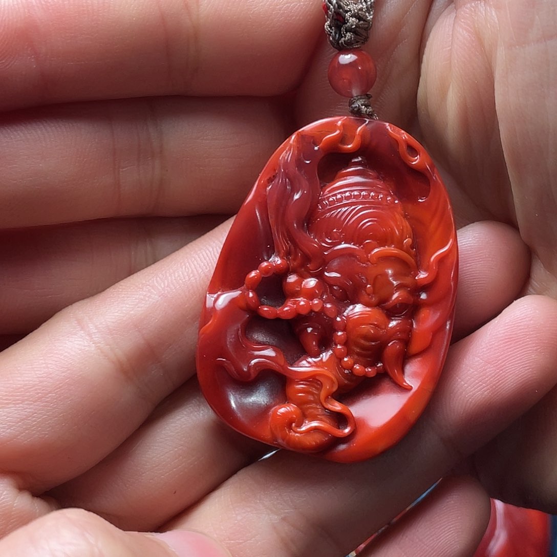 南红玛瑙吊坠(不含链)未镶嵌