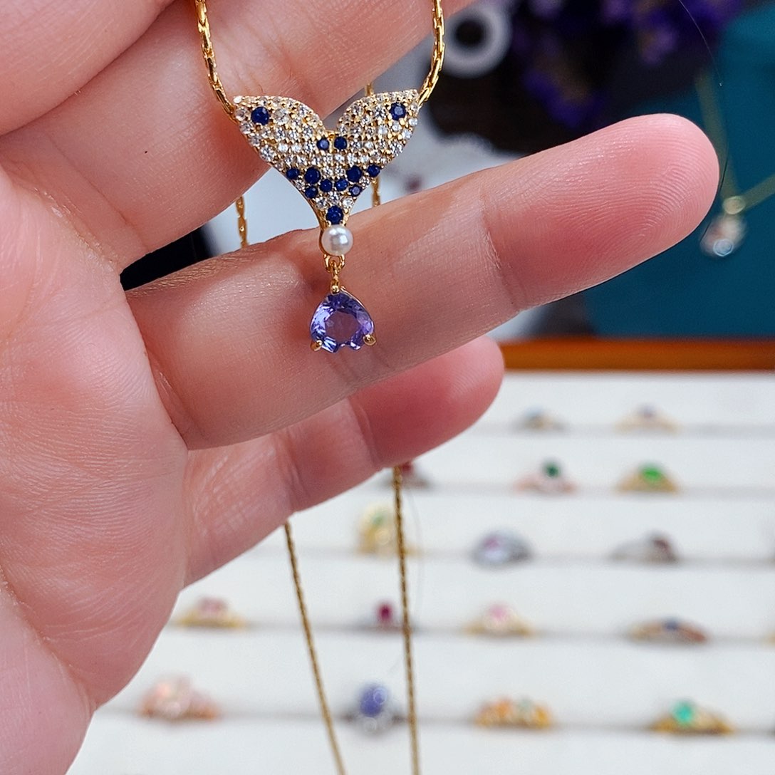 坦桑石戒指银S925镶嵌