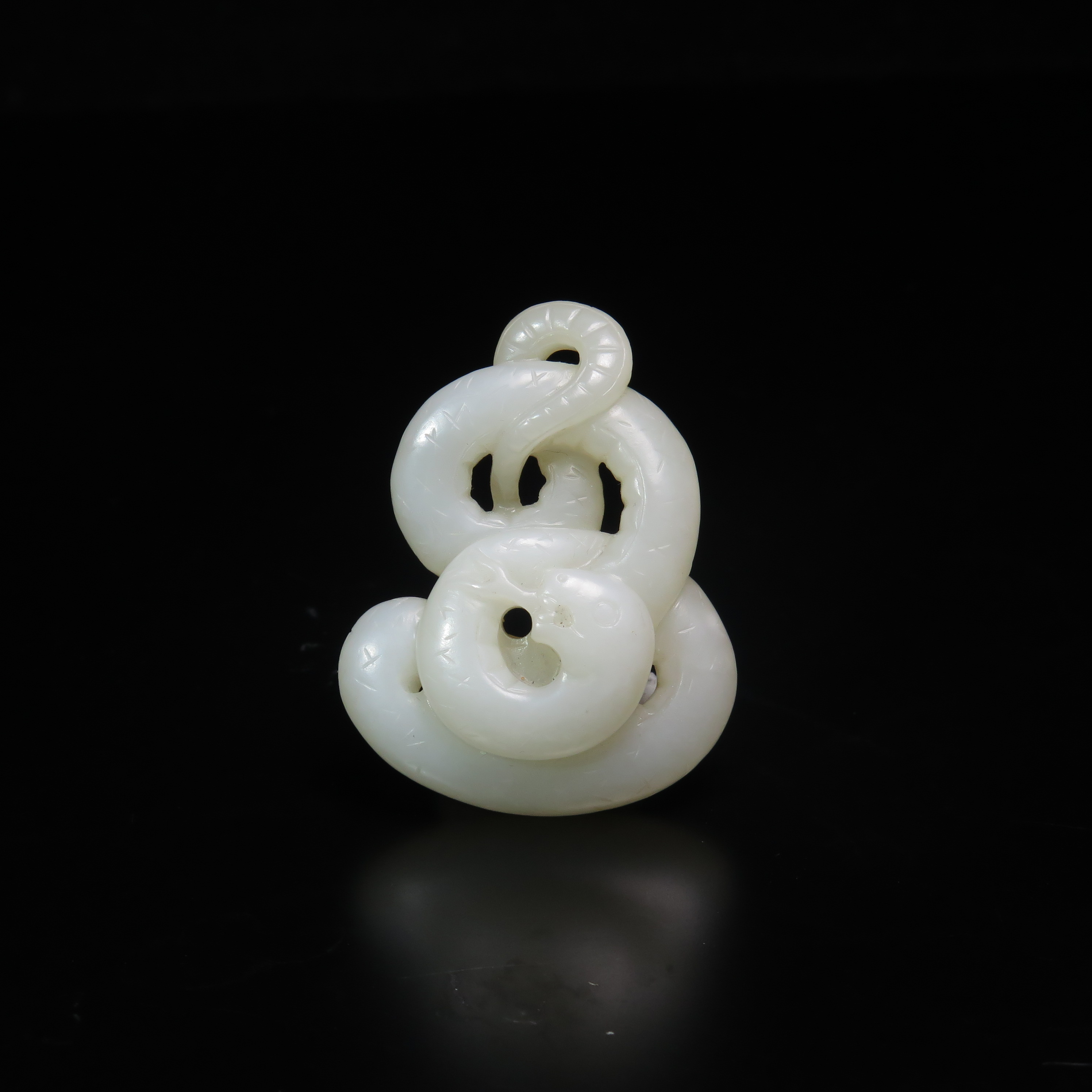 清代玉蛇坠/MZ535333/和田玉/民族文物