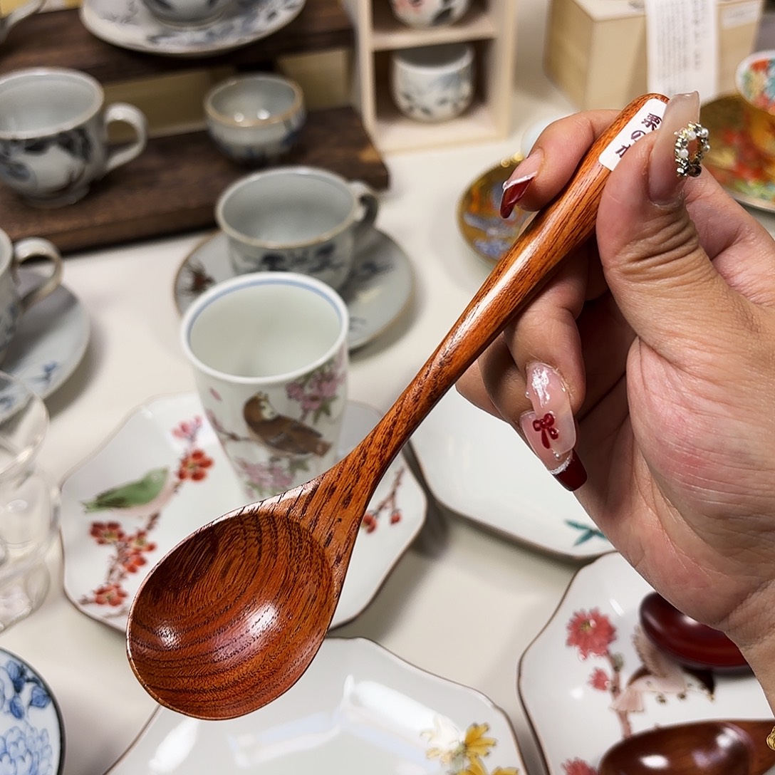 陶天然木天然漆 米饭勺 