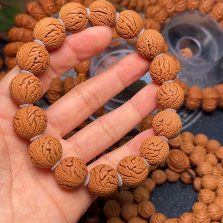 桃核手串龙纹桃核67
