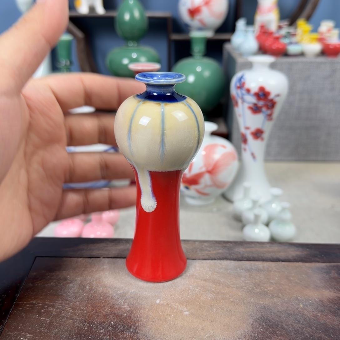 陶瓷手工小花器摆件