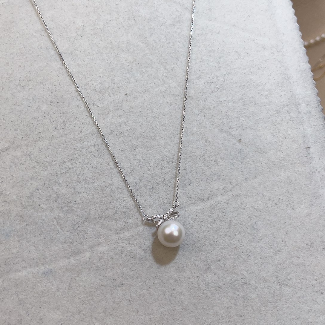 颈饰银S925镶嵌淡水珍珠