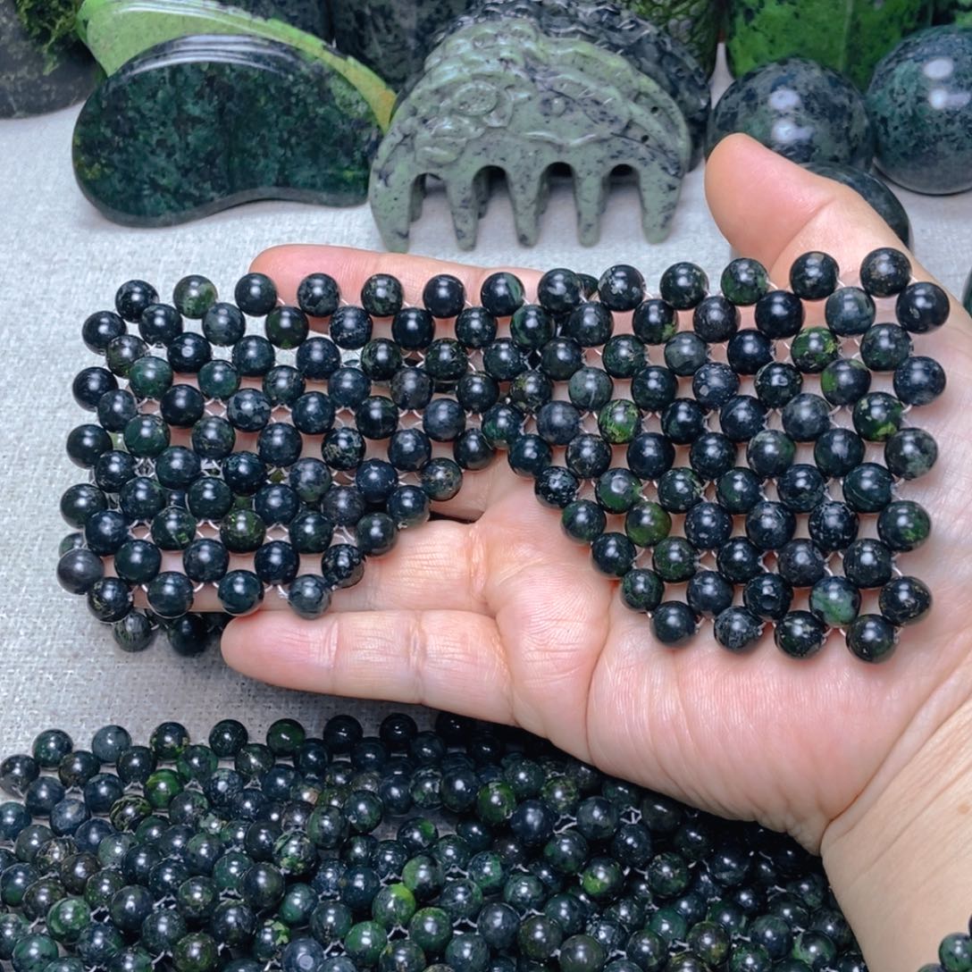 蛇纹石玉眼罩未镶嵌用****8偶有微瑕