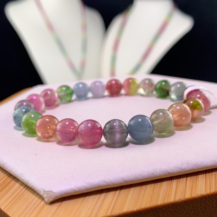 双色碧玺手链未镶嵌