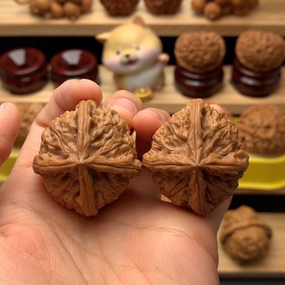 吊坠文玩核桃玉玺四棱38尺全品