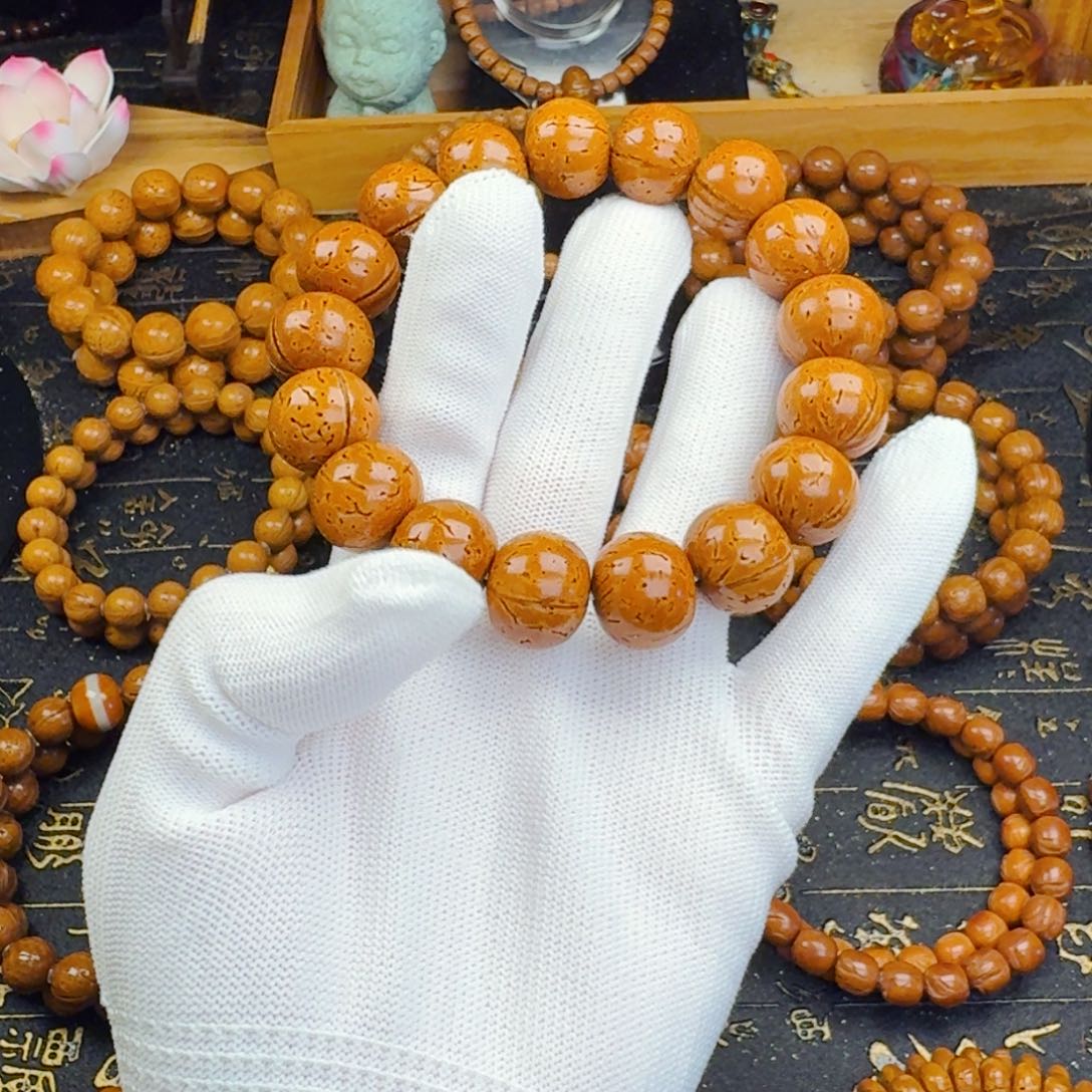 桃核手串16尺寸苹果