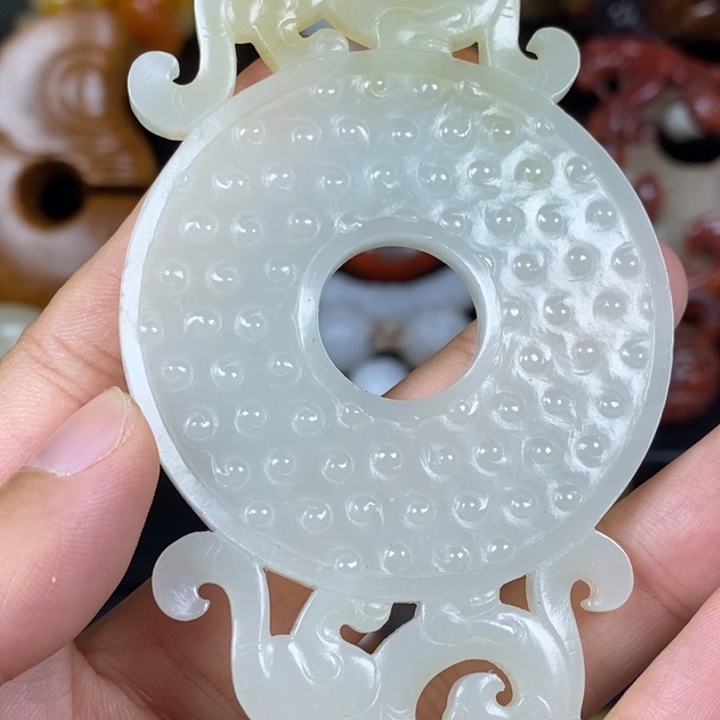 未镶嵌和田玉挂件红**锦