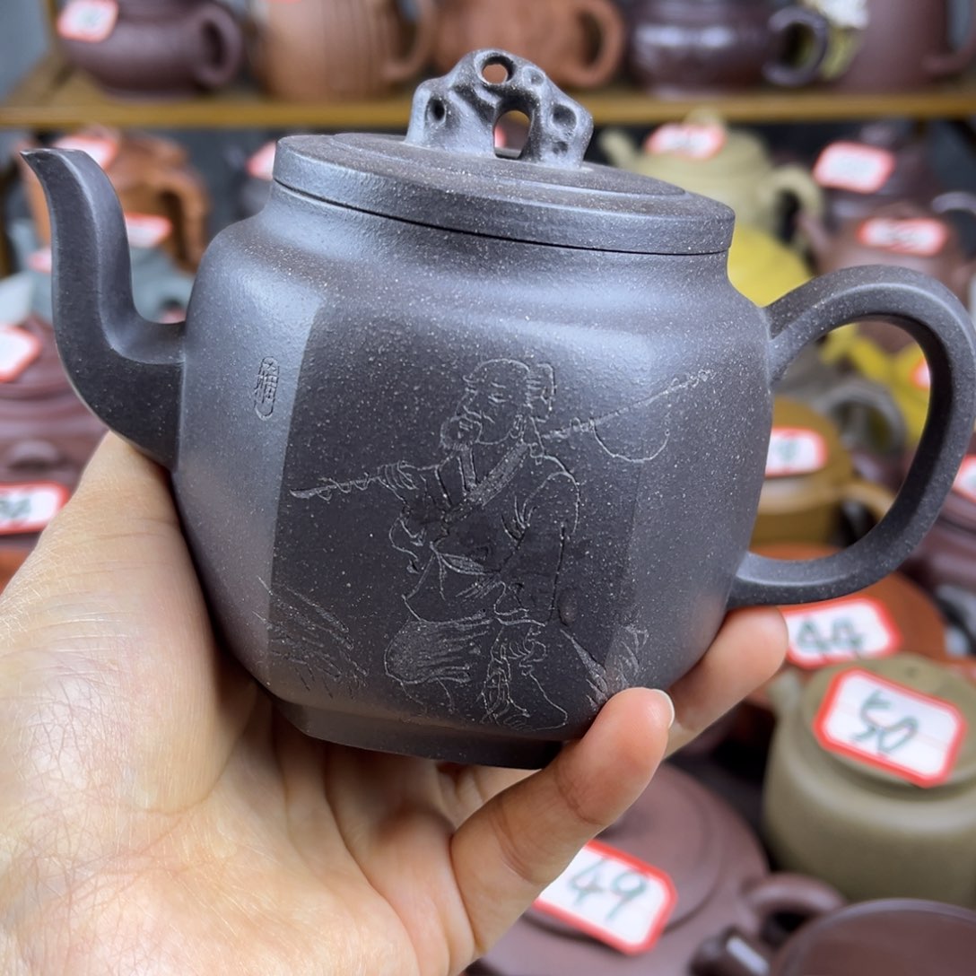 紫砂茶壶宜兴紫砂壶微瑕嘴嗑底开裂片