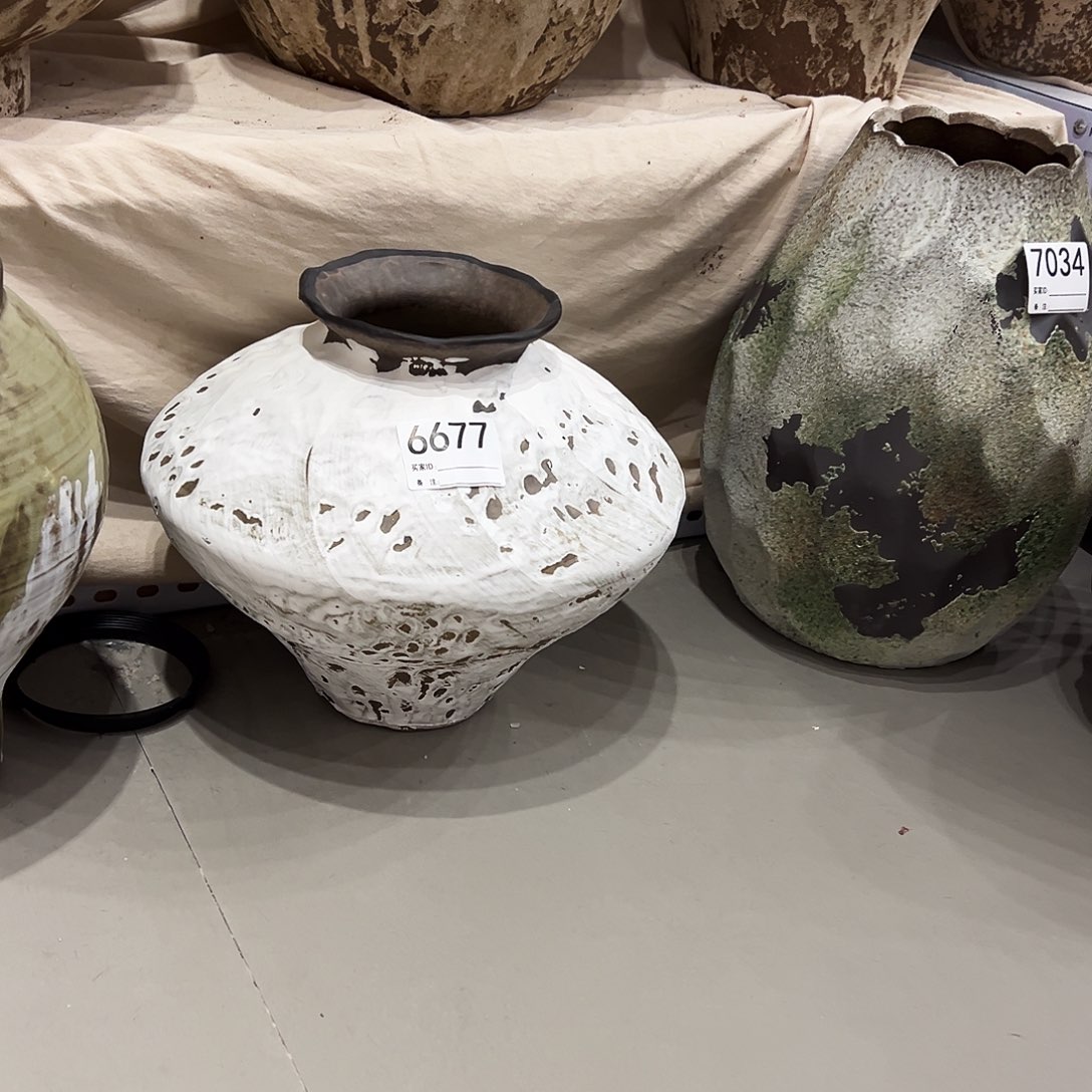 瓶满*满6677高26口9  陶瓷花瓶无孔