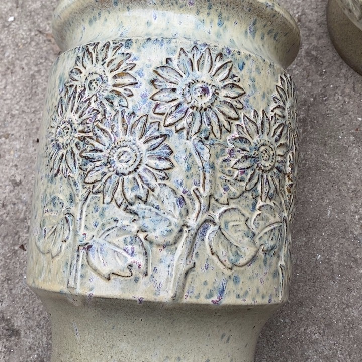 紫砂花盆高31口20瑕疵