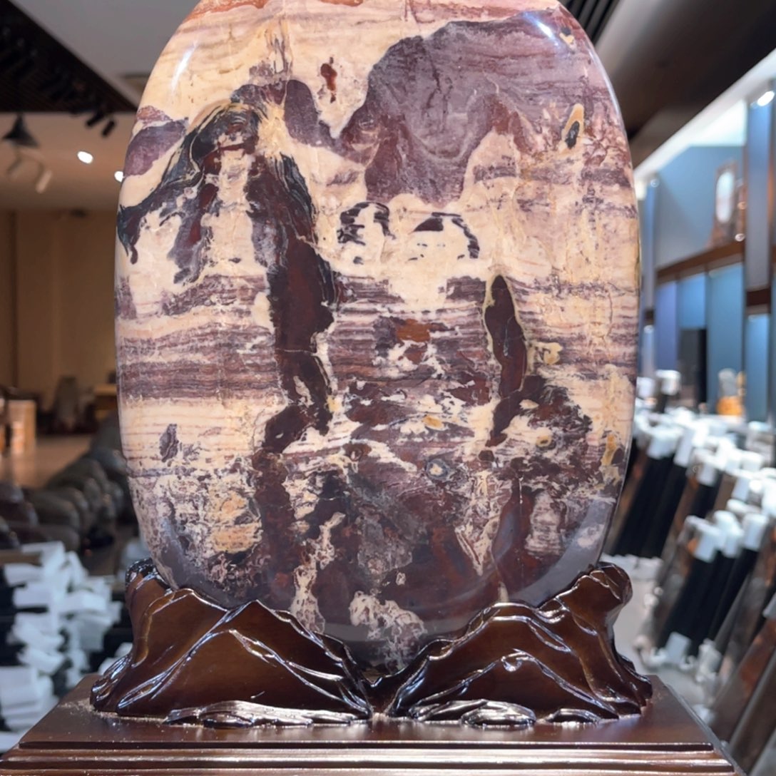 彩石三峡清江画面石