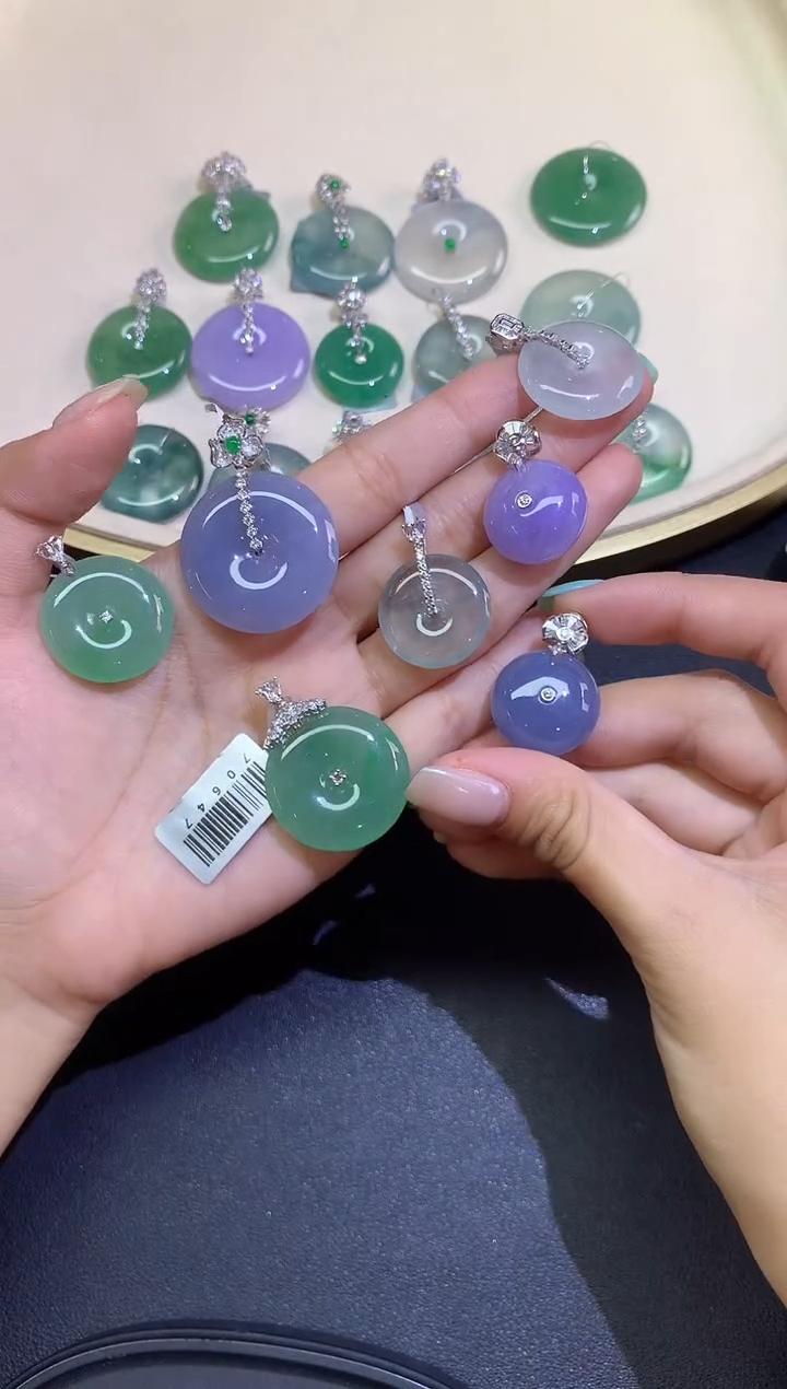 【小鱼严选彩虹盘】翡翠吊坠-18K金-|KZ02多样性发其一|CXQ21