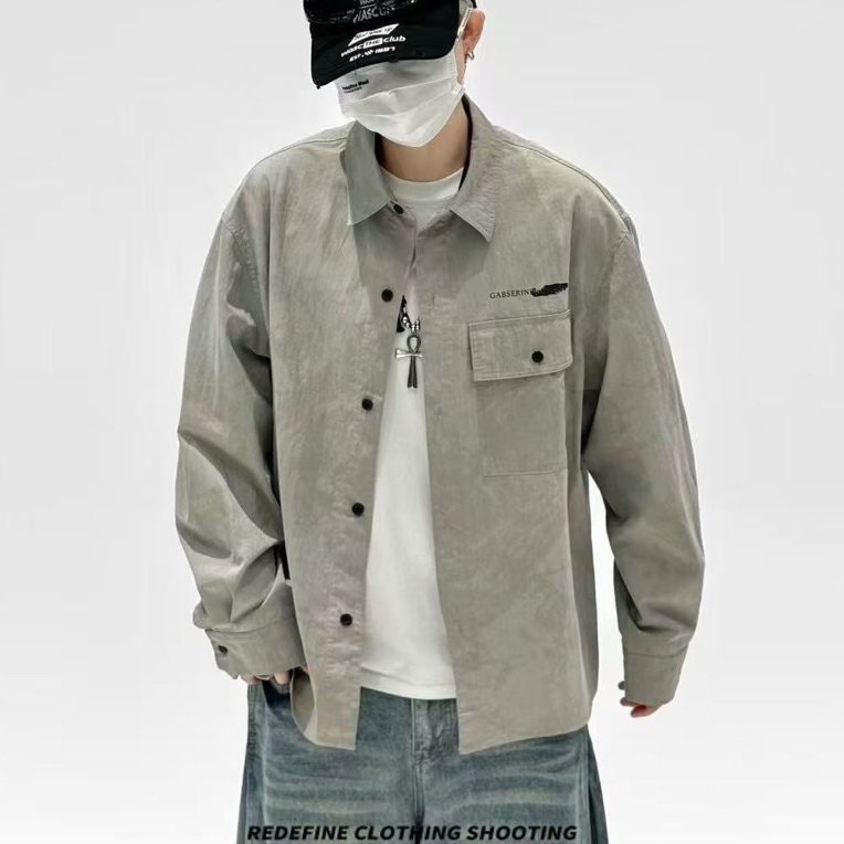 男士宽松版休闲衬衣外套