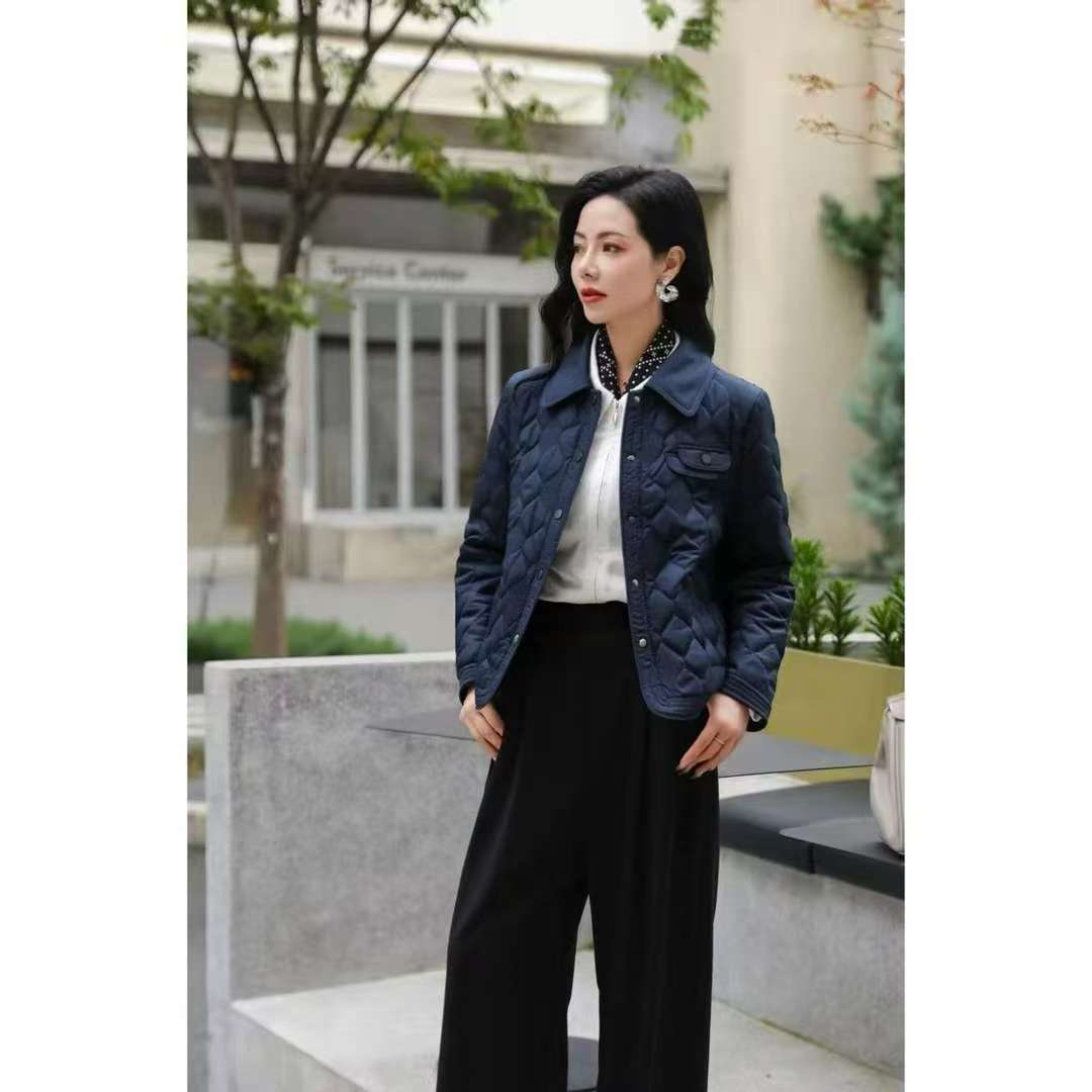 蒂薇娅DIWEIYA2329秋冬新款时尚气质显瘦短款翻领外套