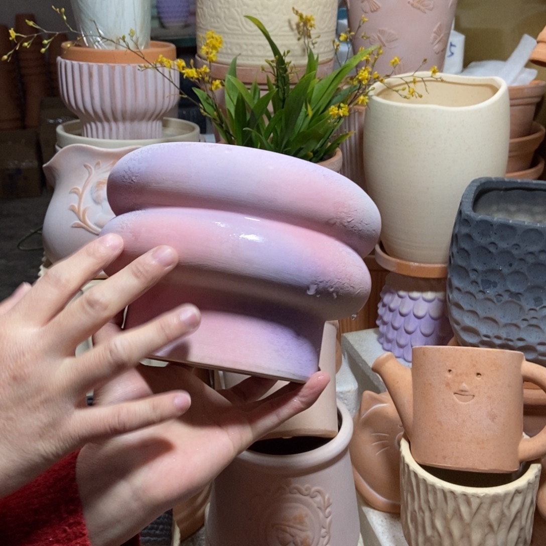 17×12炫彩甜甜圈 粗陶1个