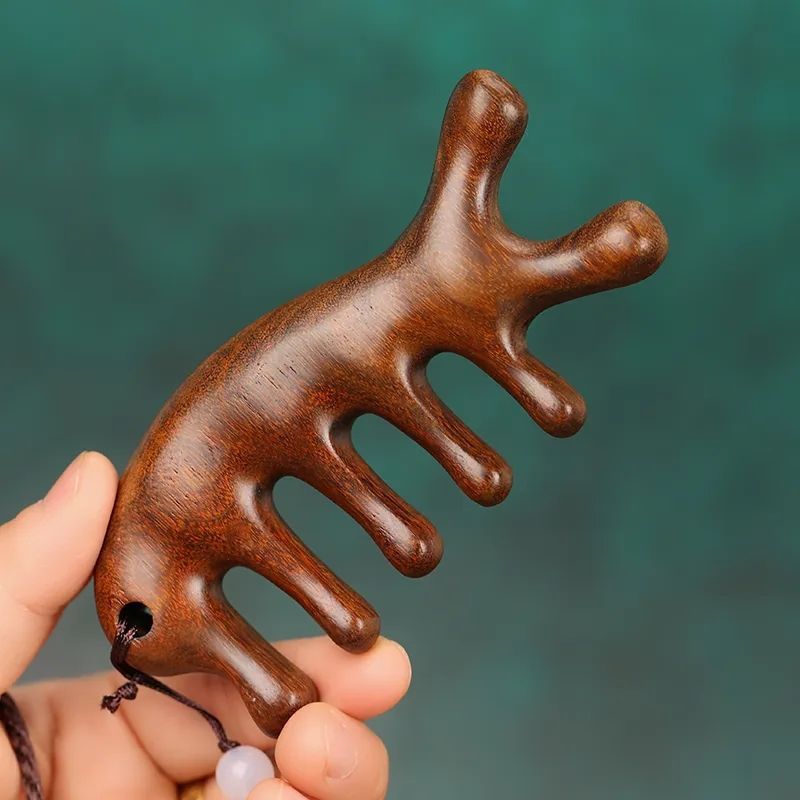 圆头圆齿经络梳防脱发头部养生家用五指梳