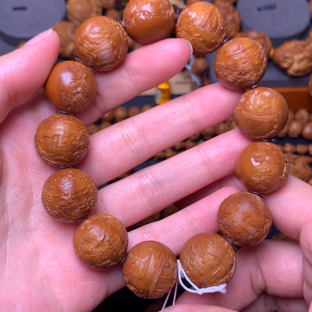 橄榄核手串/手链锦绣山河