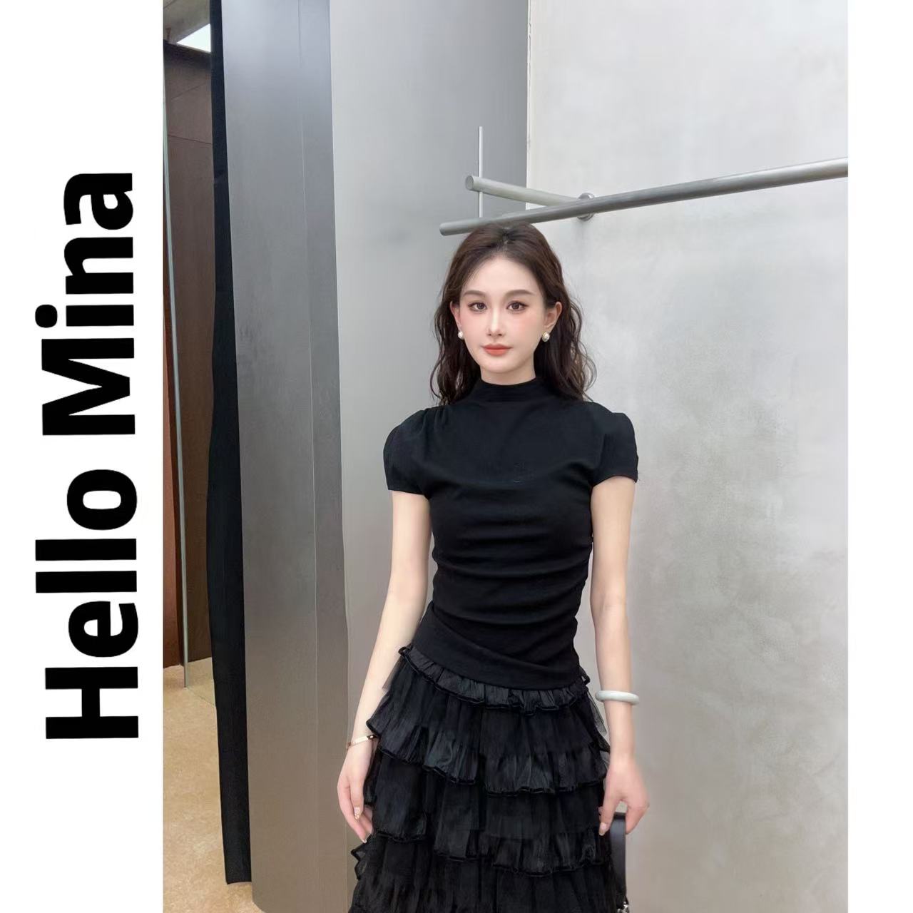 5237东大门高级感小高领T恤