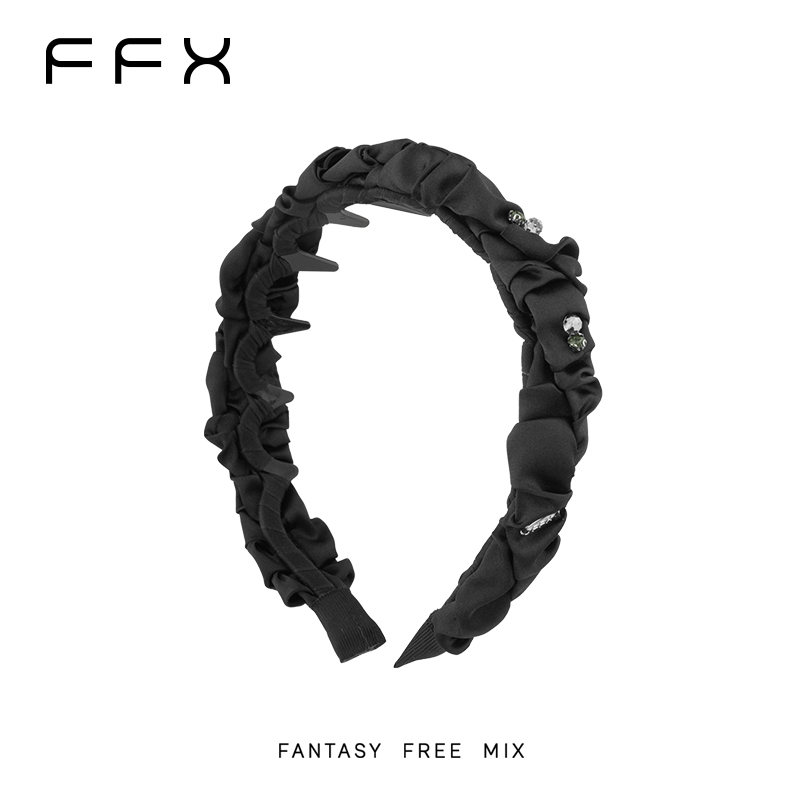 FFX【南法】编织褶皱高颅顶齿梳发箍