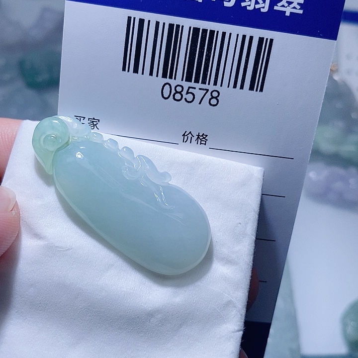 翡翠未镶嵌颈饰小