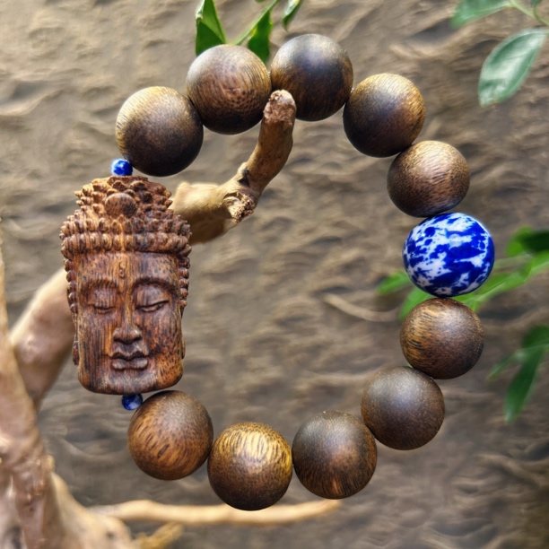 925银木质银制品 原创复古设计款精致手工手链