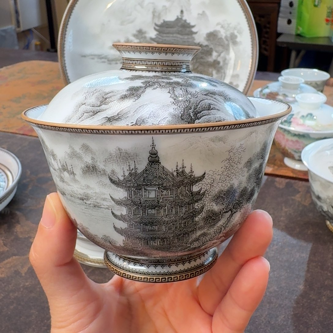 我***墨彩盖碗墨彩墨彩墨彩