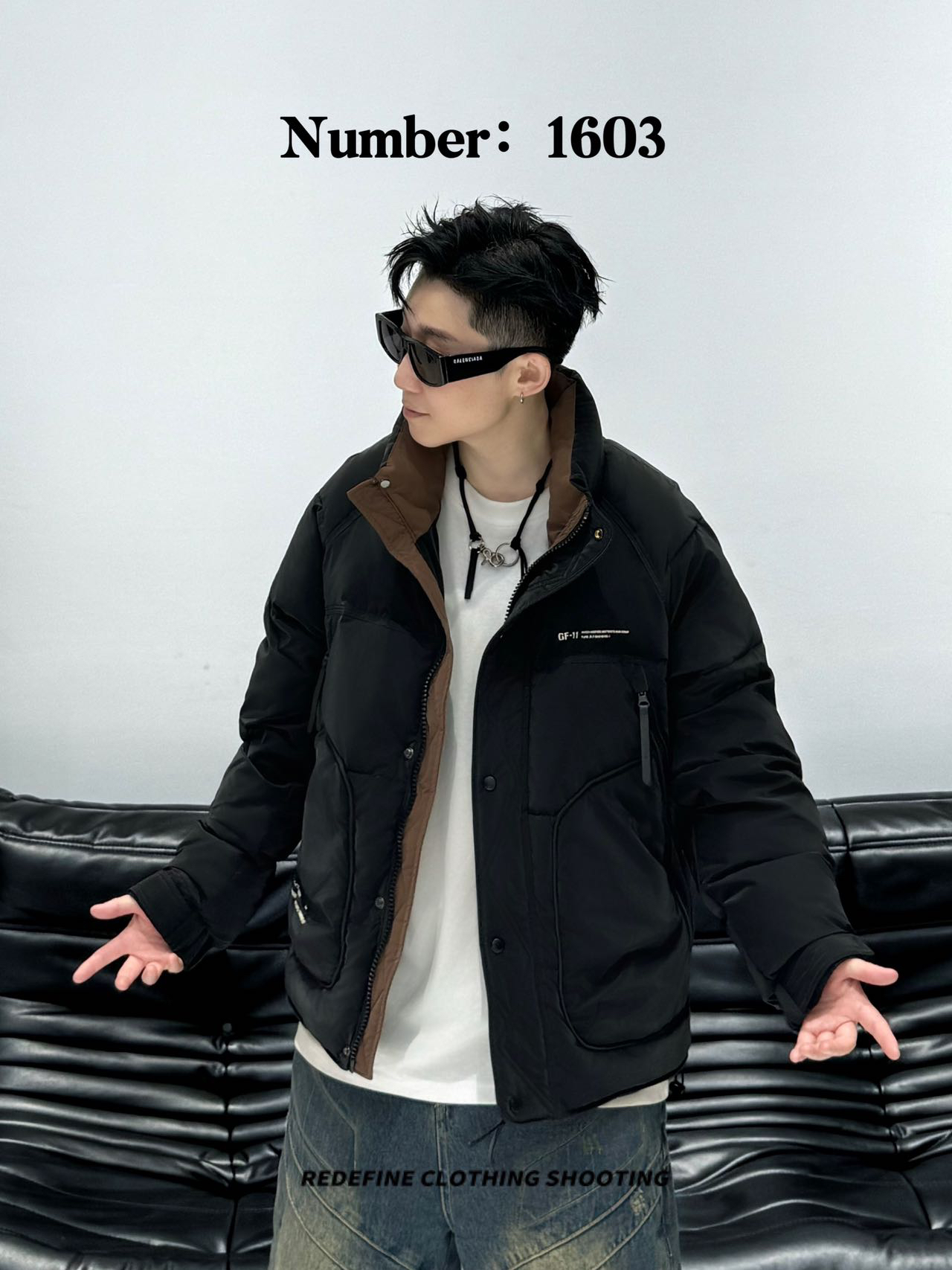 1603防寒男立领短款冬季新时尚潮流休闲保暖厚外套加厚羽丝绒棉