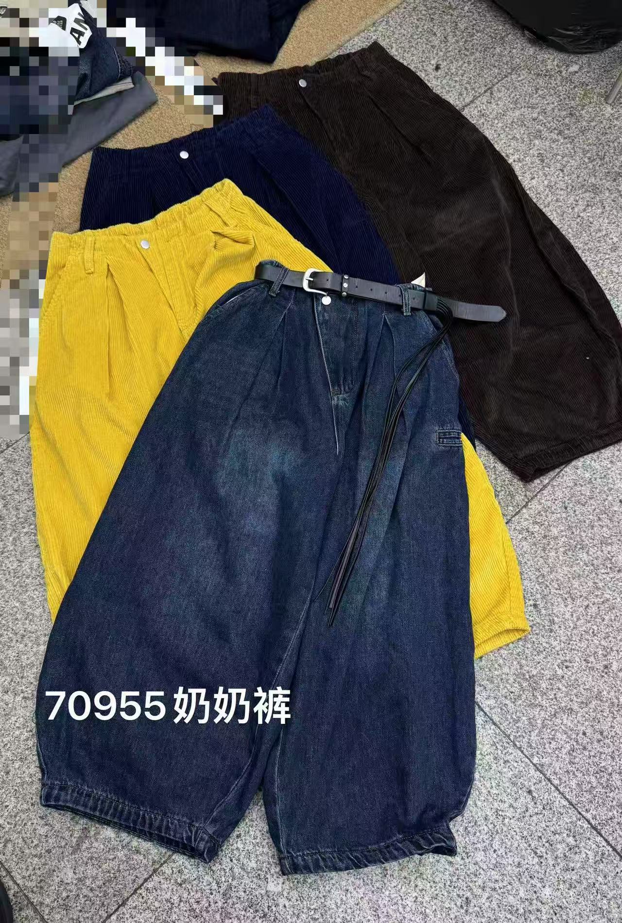 【若汐女装】欧版宽松休闲百搭设计款百搭显瘦时尚奶奶裤70955