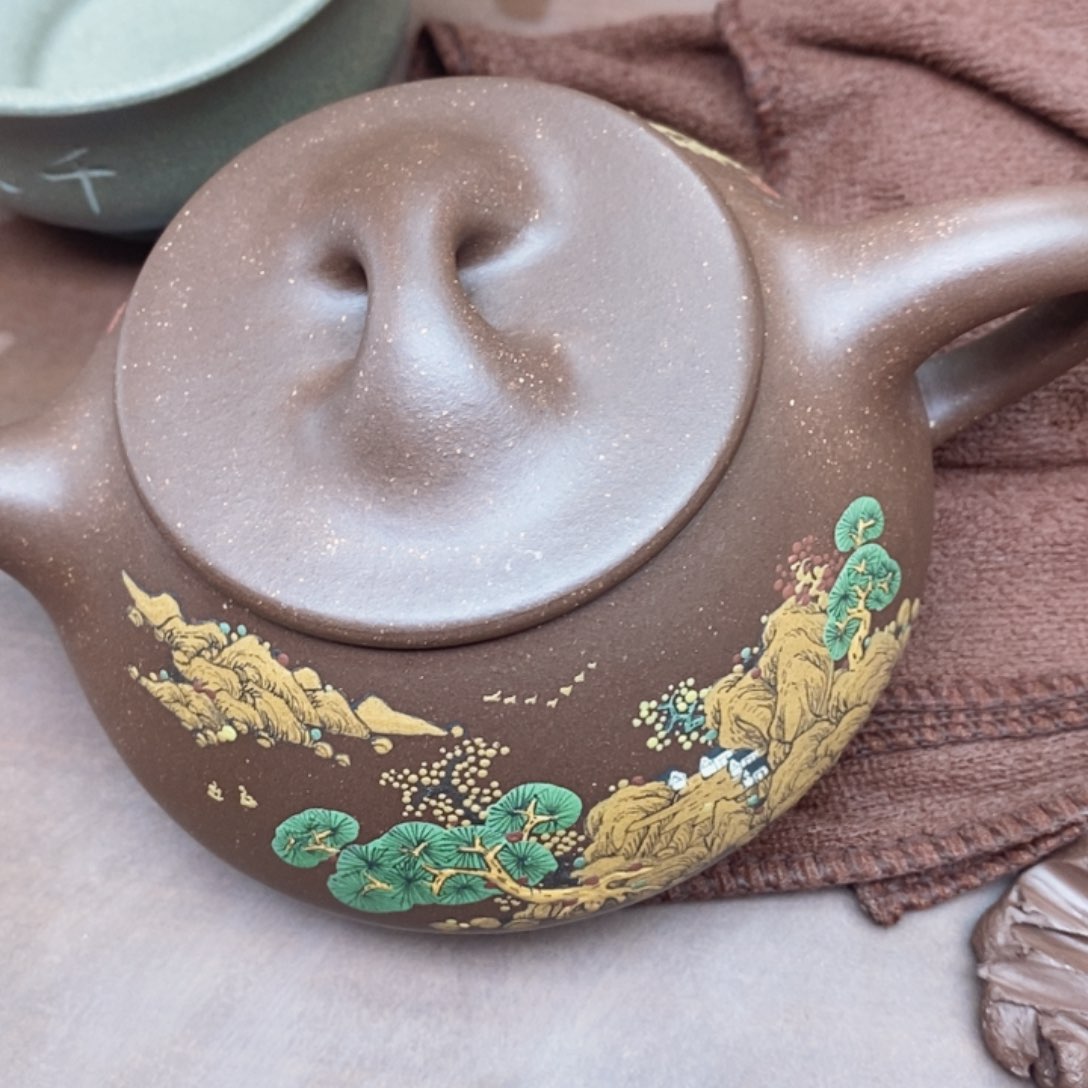茶壶紫泥俄****哥黄龙山泥头，石瓢