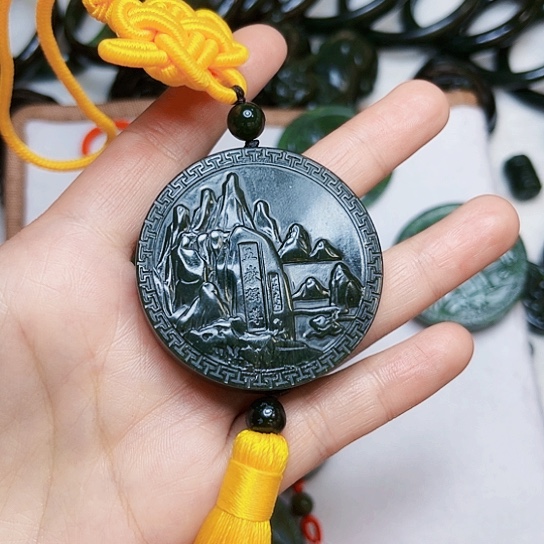 蛇纹石玉手链合金少*