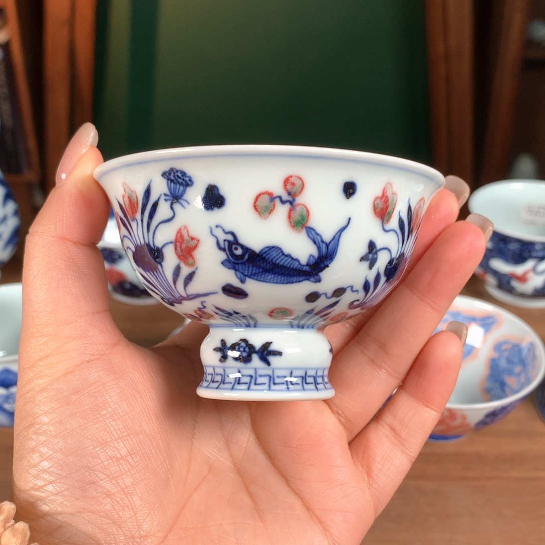 阳春白雪 青花釉里红