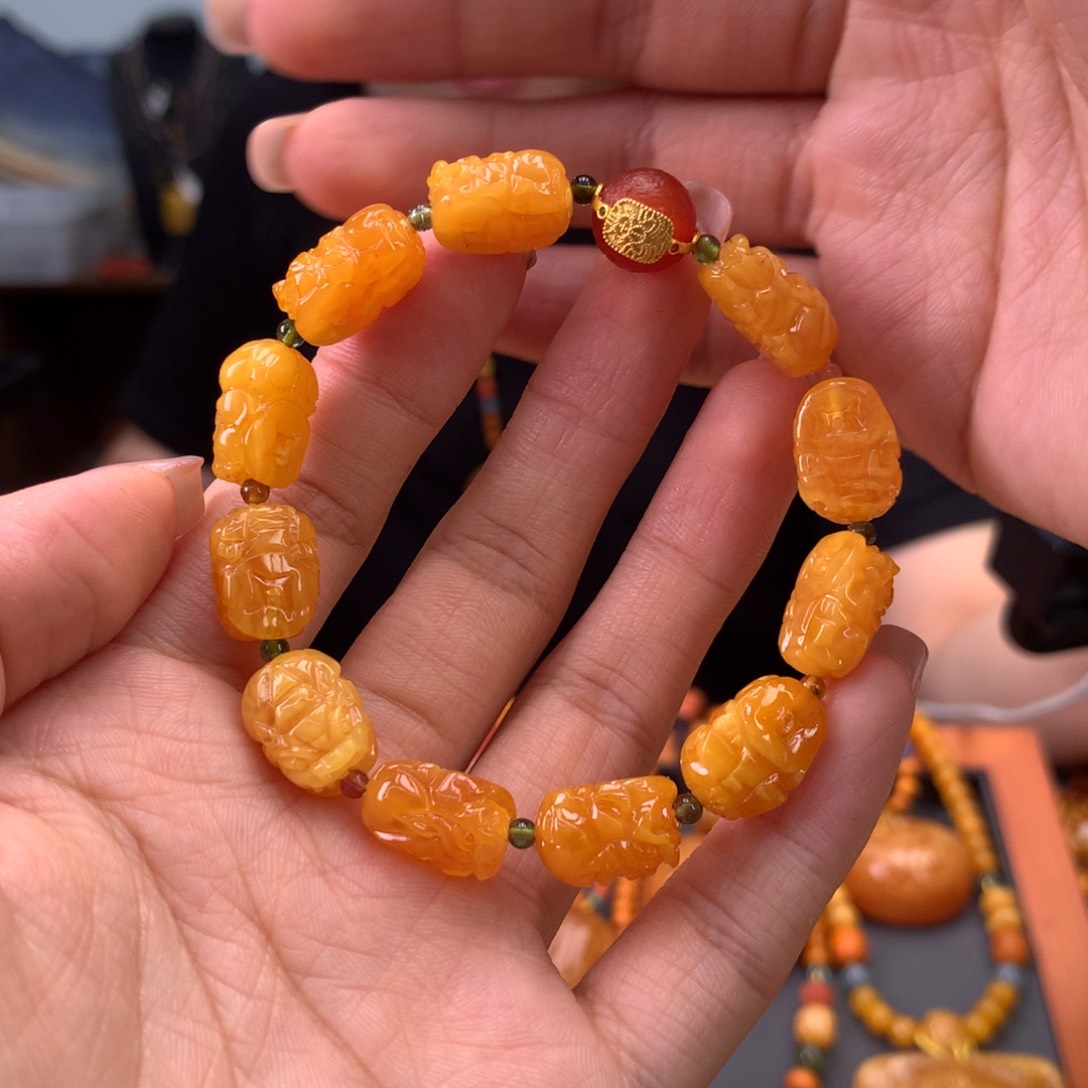 未镶嵌蜜蜡手串天然