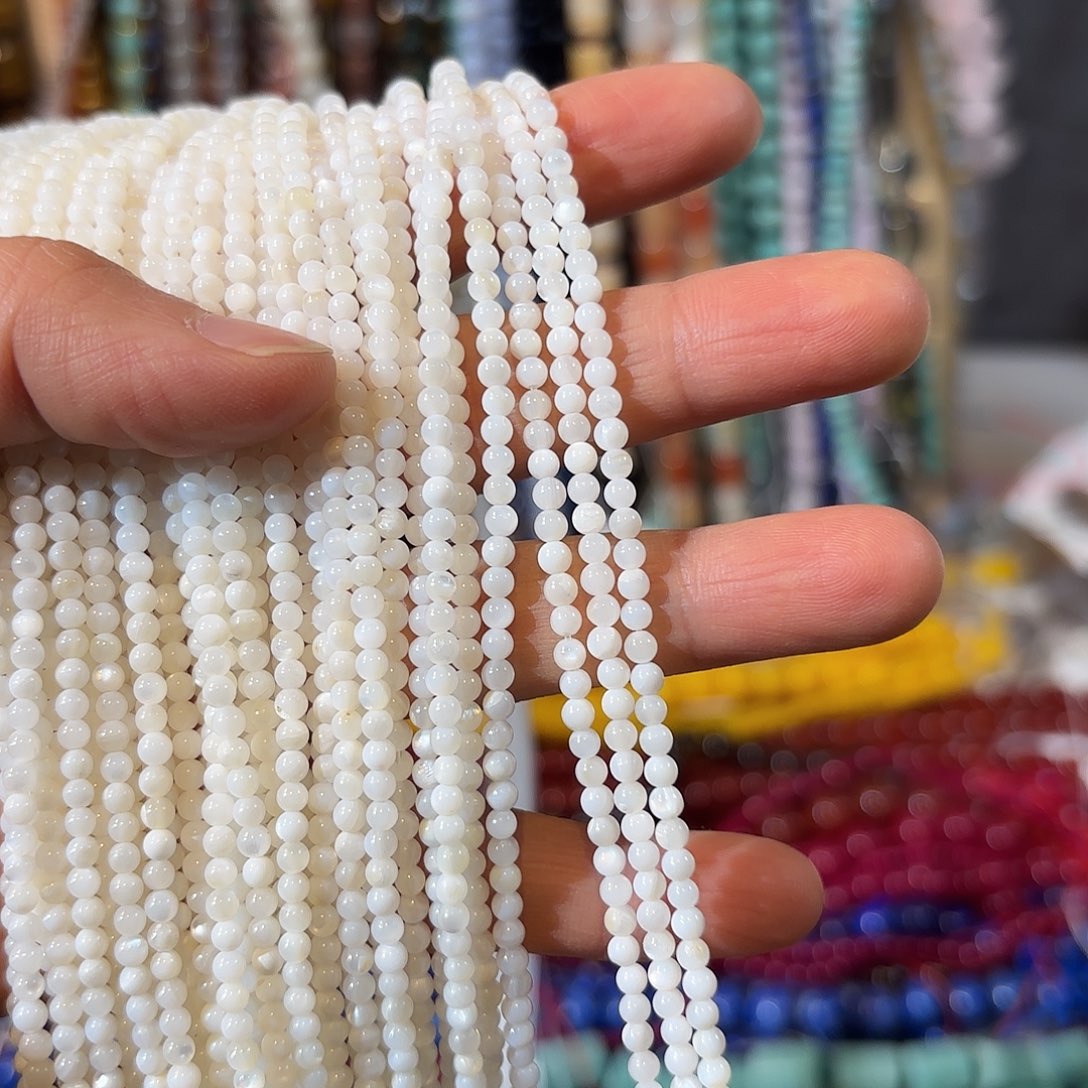 玛瑙/玉髓未镶嵌珠宝半成品白白卡3mm3条