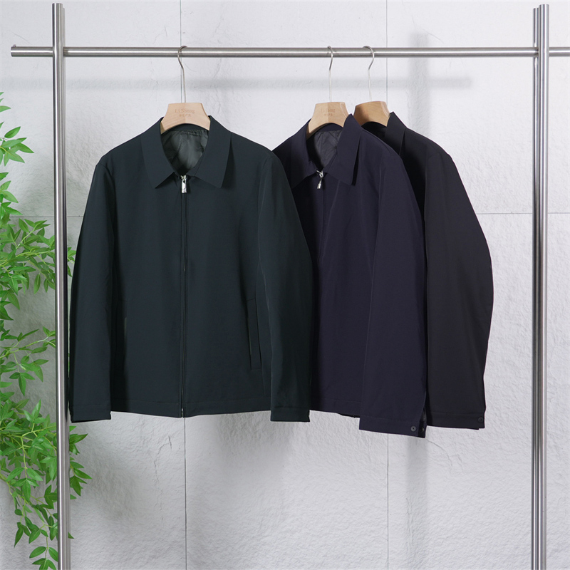 冬季男士翻领商务休闲羽绒服中年保暖行政办公通勤鸭绒外套ZJ194