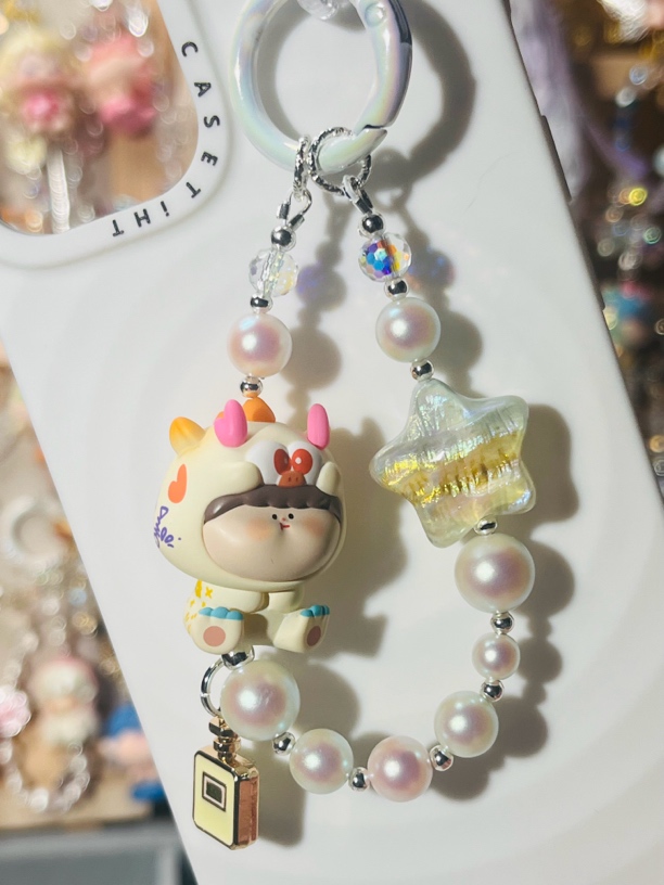 【B】【短款】萌粒钥匙链手机链包挂