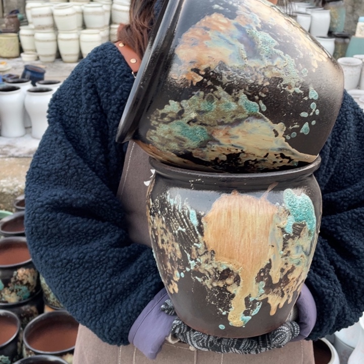 花盆紫砂口20高21瑕疵瑕疵