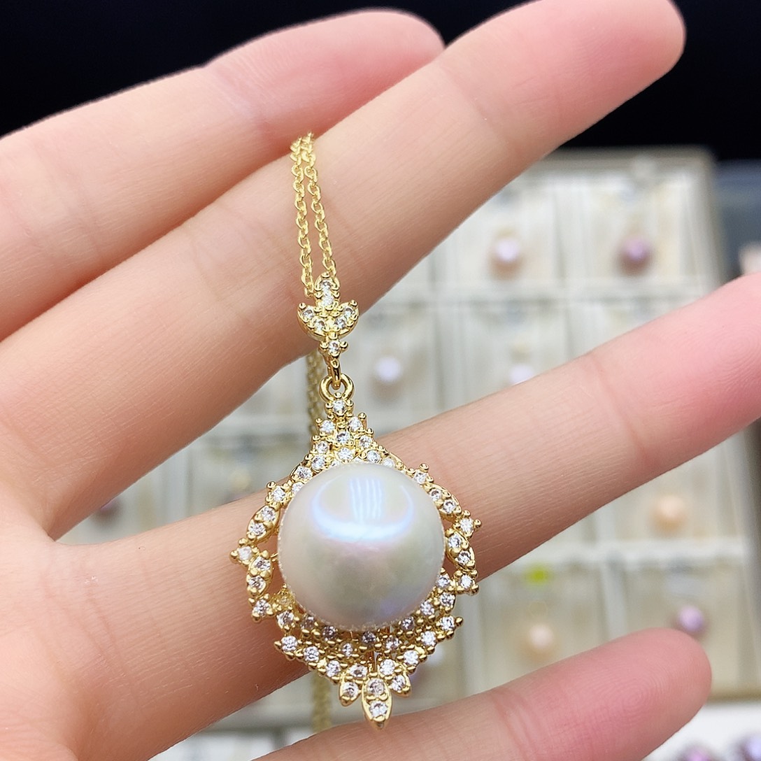 淡水珍珠颈饰合金