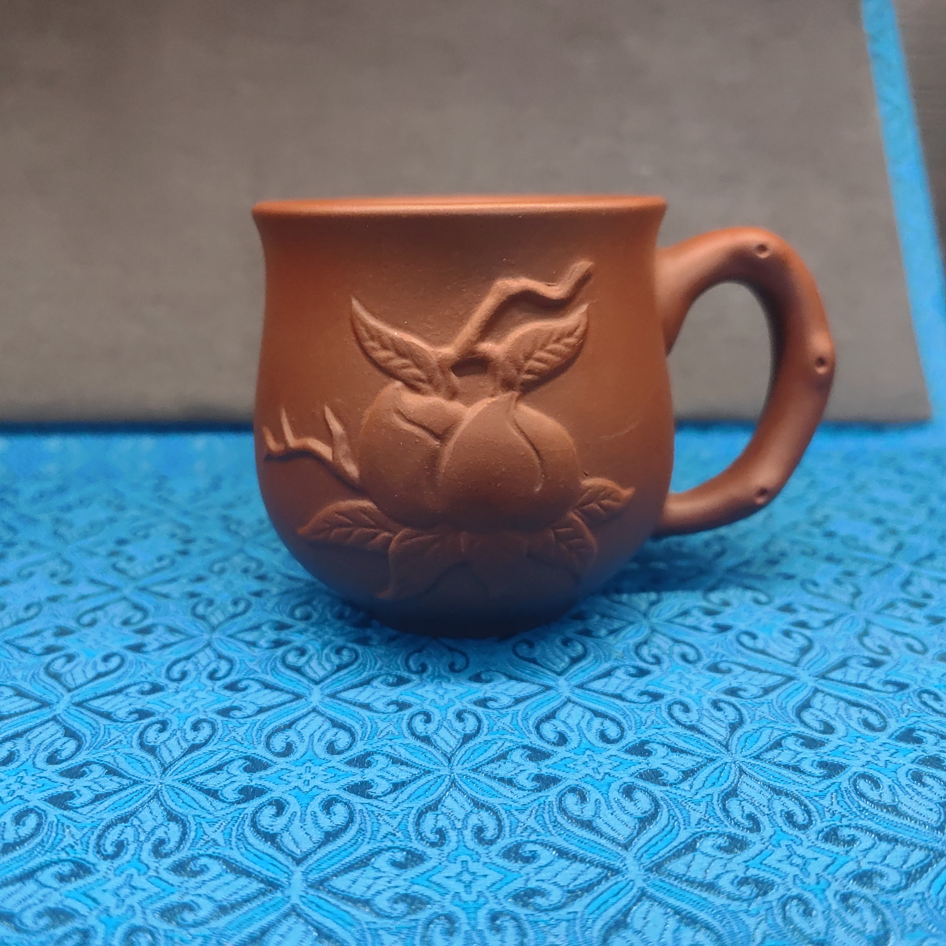 乡宁紫砂 景韵鸿鹄 福利杯红泥竹子单耳