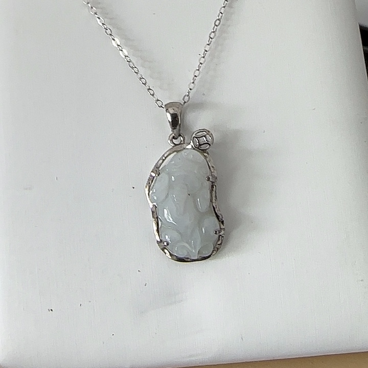 翡翠银S925镶嵌颈饰吊坠