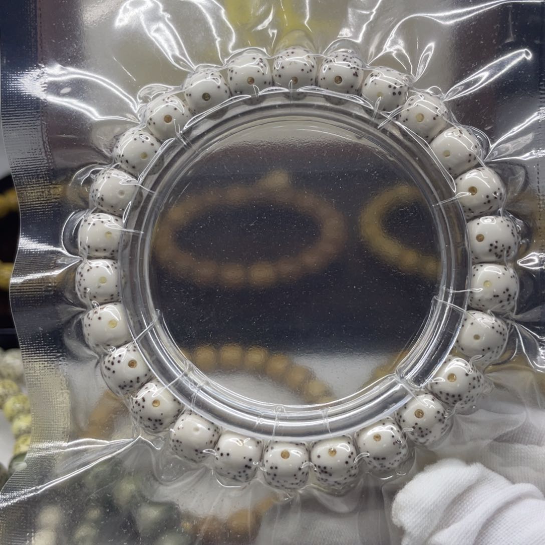 星月菩提手串原白月朗星稀 9x8