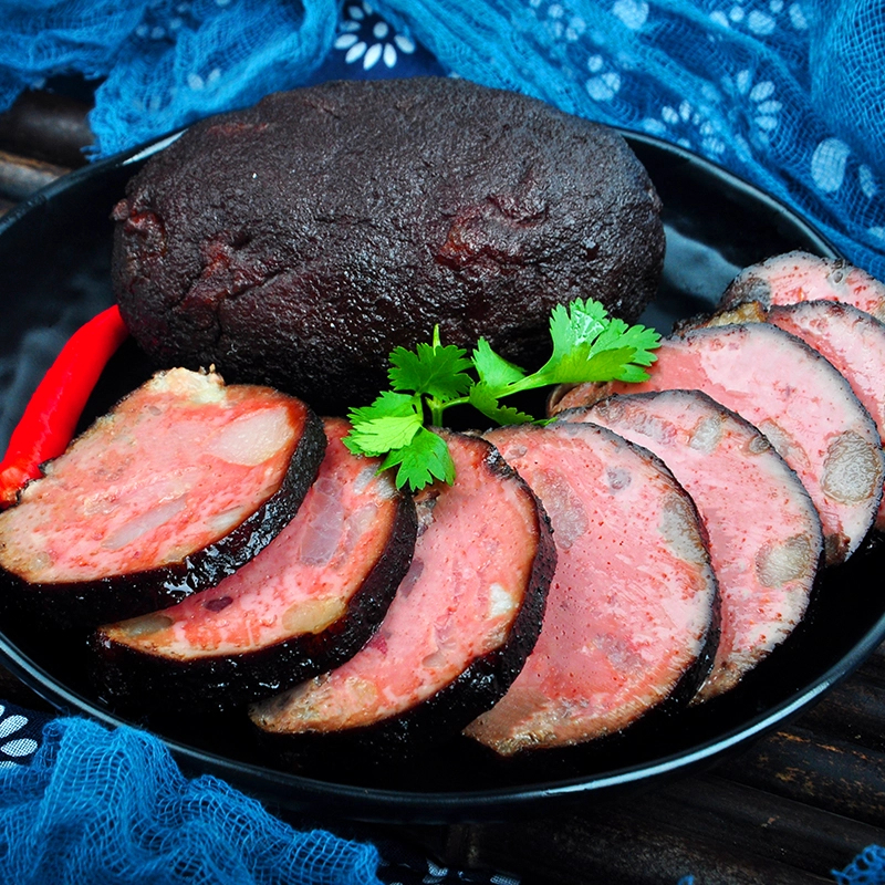 【柴火烟熏血粑175g】正宗猪血丸子湖南邵阳特产柴火烟熏味道