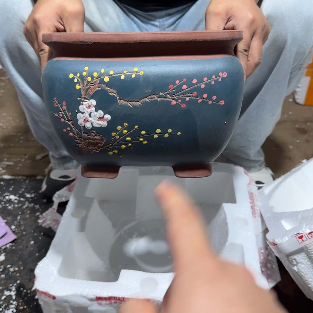 紫砂花盆口径20.15口径