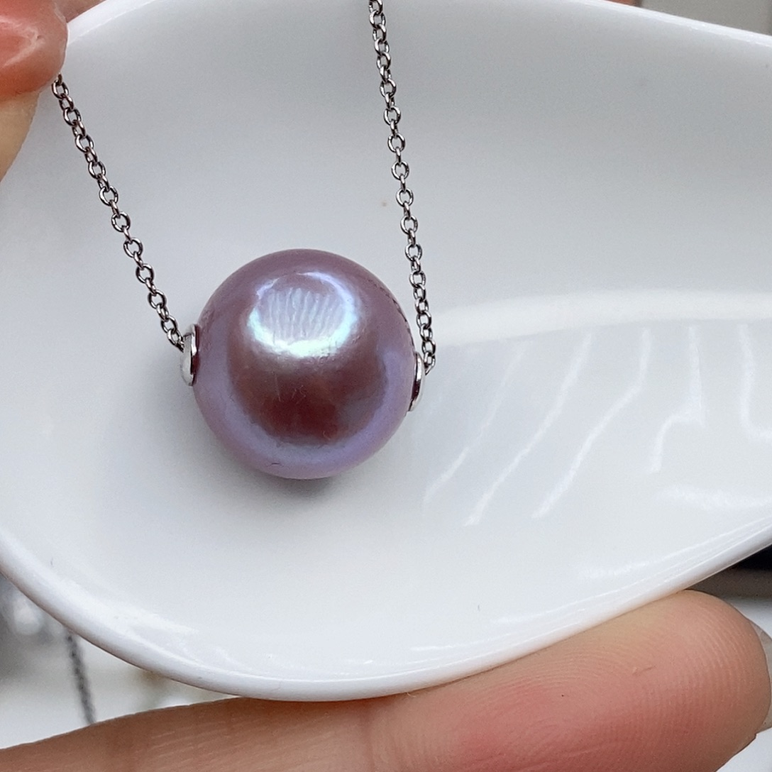 淡水珍珠颈饰银S925镶嵌