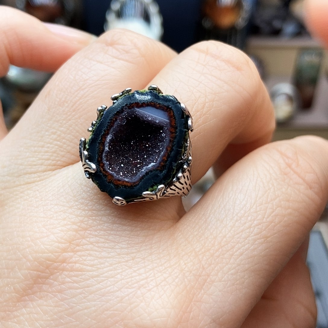 水晶戒指银S925镶嵌开****！