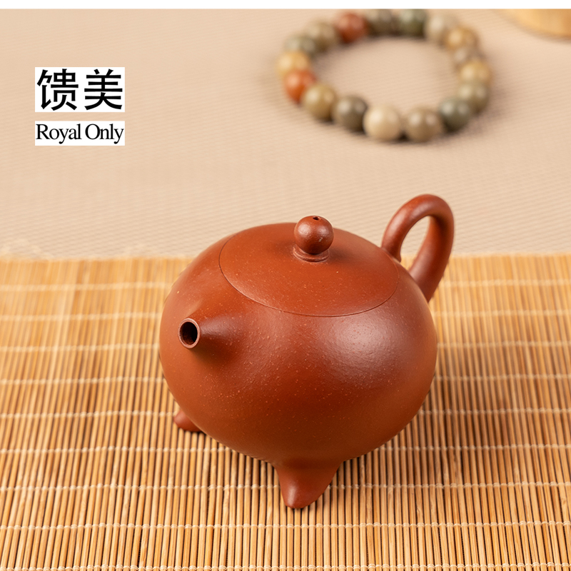 【馈美】林嬿醉翁壶潮州手拉壶鱼籽朱泥全手工壶紫砂壶非遗手作