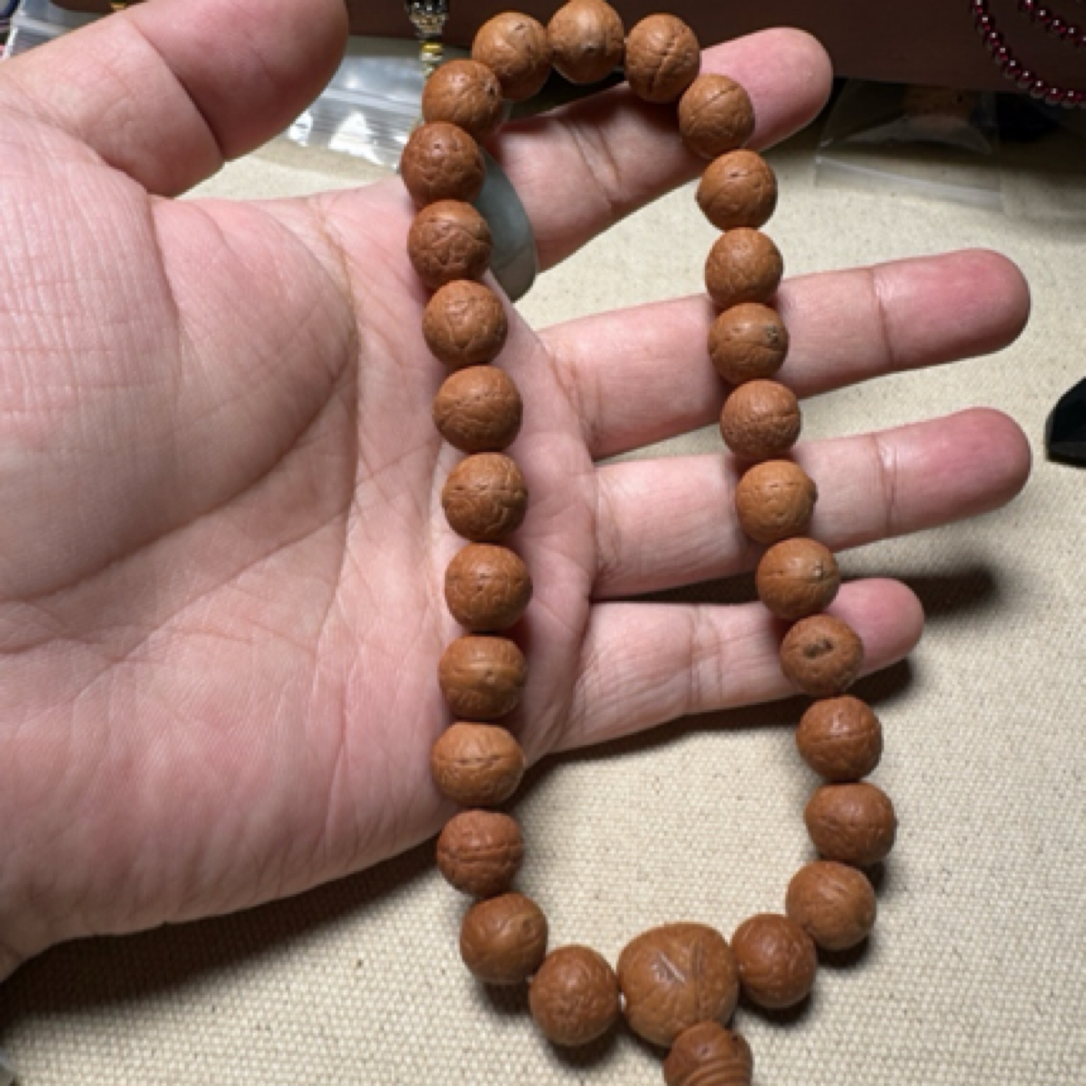 非金属木质手链 尺寸12小加，密封袋多样性发货，皮质密度如图